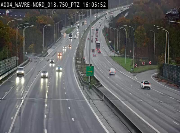 Webcam traffic E411(A4) - BK 18.7 - Bierges (Wavre Nord)