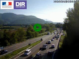 Caméra trafic à Meylan sur la Rocade-Sud de Grenoble en direction d'Aix-en-Provence