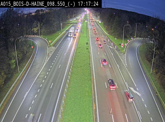 Webcam autoroute Belgique - Bois d'Haine - E42 - BK 98.6