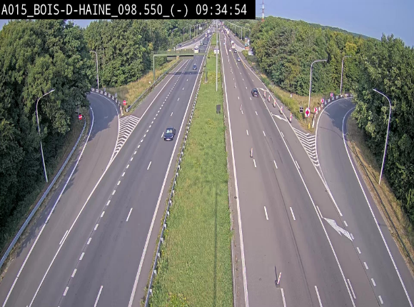 Webcam autoroute Belgique - Bois d'Haine - E42 - BK 98.6