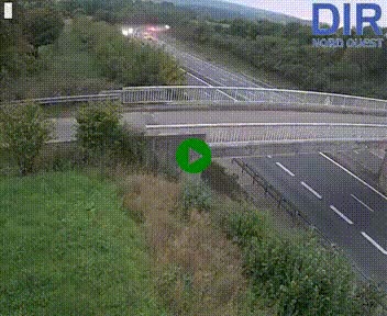 Webcam sur A84 à hauteur de Pont-Farcy, au niveau du pont autoroutier sur la Vire, au sud de Saint-Lô