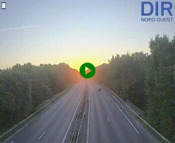 Webcam sur le périphérique de Caen (N814) à l'est de la ville, à Mondeville hauteur de la sortie 2, Presqu'île-Rives de l'Orne, au bout de l'autoroute A13