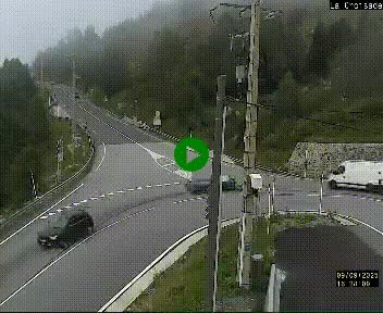 Webcam au carrefour de la croisade, à la jonction entre la N22 et la N320, avant le poste de douane franco-andorrane. Webcam à 1790 mètres d'altitude