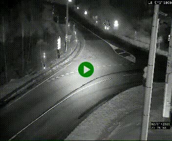 Webcam au carrefour de la croisade, à la jonction entre la N22 et la N320, avant le poste de douane franco-andorrane. Webcam à 1790 mètres d'altitude