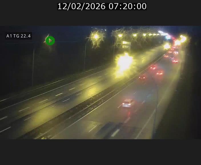 Traffic live webcam Luxembourg Flaxweiler - A1 direction Luxembourg - BK 22.4