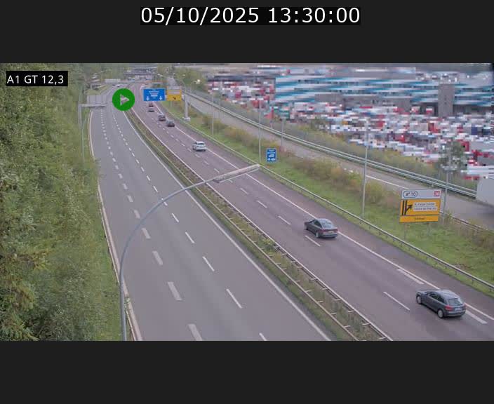 Traffic live webcam Luxembourg Senningerberg - A1 direction Allemagne - BK 12.3