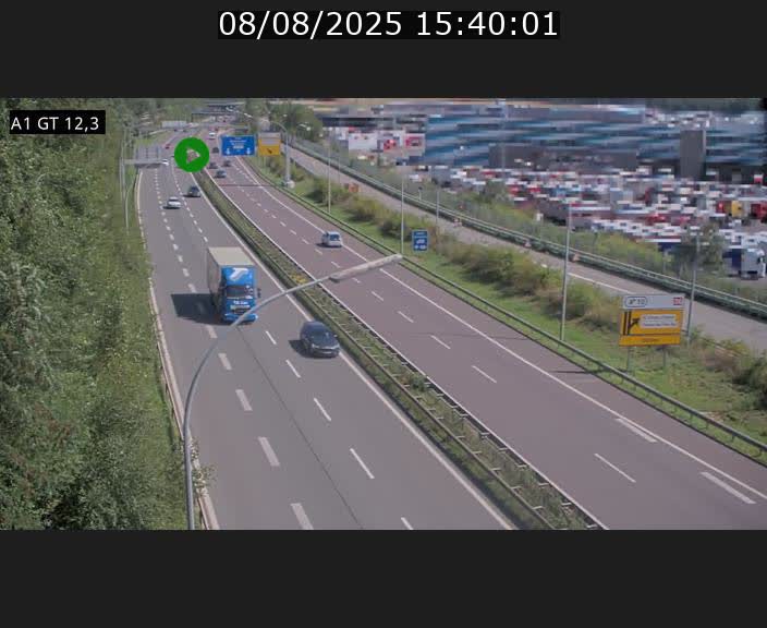 Traffic live webcam Luxembourg Senningerberg - A1 direction Allemagne - BK 12.3
