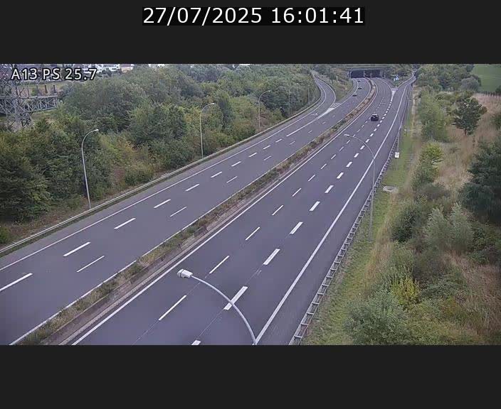 Traffic live webcam Luxembourg Frisange - A13 direction Allemagne - BK 26
