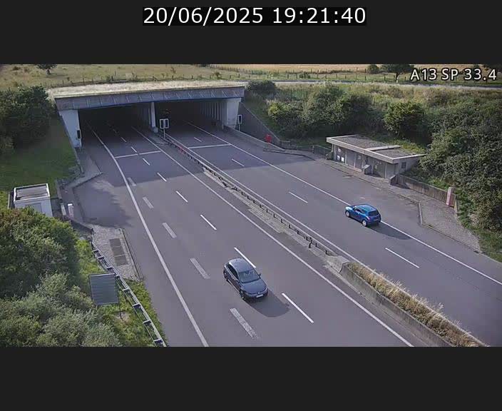 Webcam trafic sur A13 à hauteur d'Altwies en direction de Mondorf-les-bains et en provenance de l'Allemagne