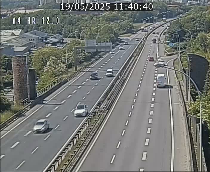 Traffic live webcam Luxembourg Jonction Foetz - A4 - BK 12.0 - direction Esch sur Alzette