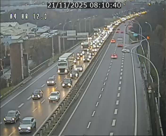 Traffic live webcam Luxembourg Jonction Foetz - A4 - BK 12.0 - direction Esch sur Alzette