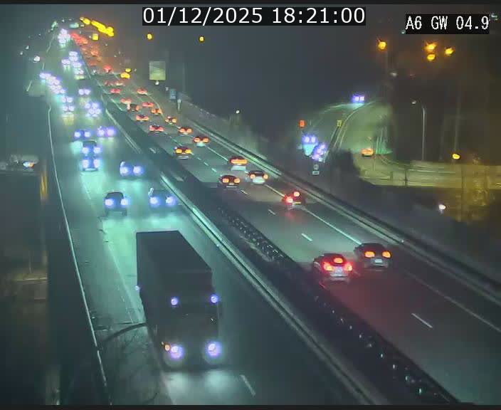 Traffic live webcam Luxembourg Croix de Cessange - A6 - BK 4.9 - direction Belgique
