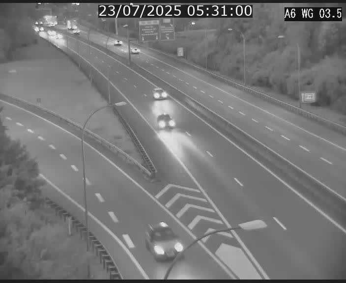 Traffic live webcam Luxembourg - Croix de Cessange - A6 - BK 3.5 - direction France/Allemagne