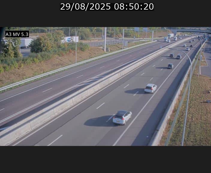 Webcam à l'Aire de Berchem au Luxembourg sur l'A3. Vue orientée vers la France