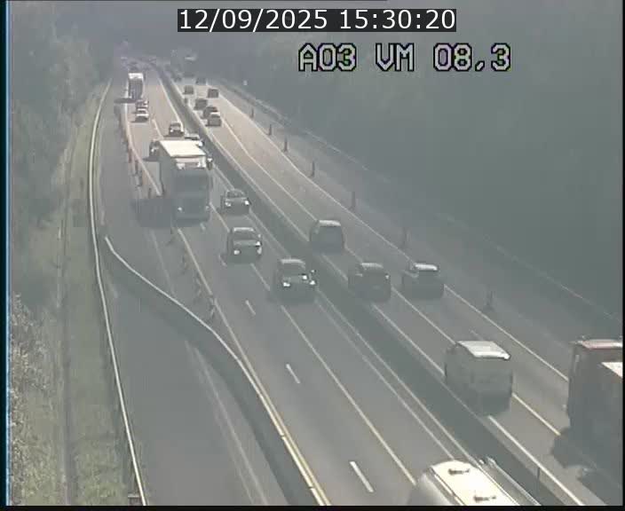 Traffic live webcam Luxembourg Bettembourg - A3 - BK 8.3 - direction France
