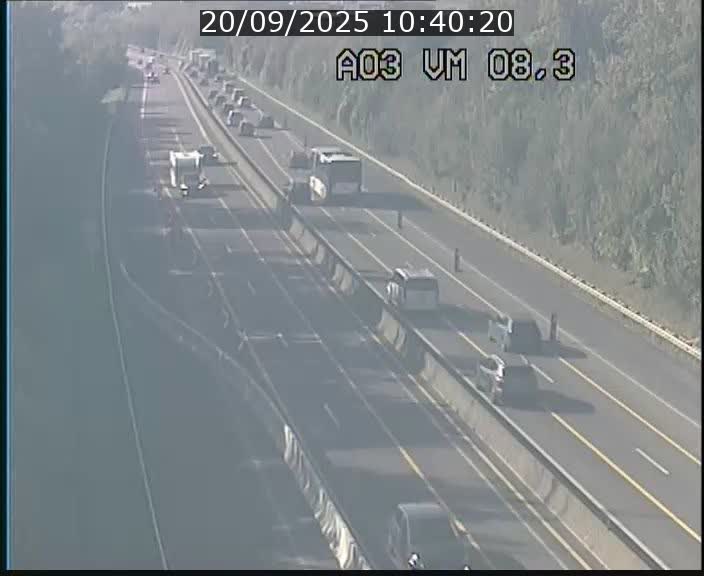 Traffic live webcam Luxembourg Bettembourg - A3 - BK 8.3 - direction France
