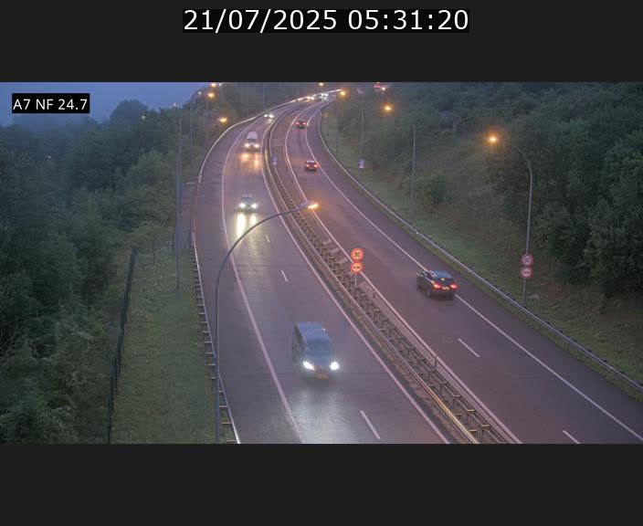 Caméra trafic Luxembourg - A7, Schieren direction Mersch