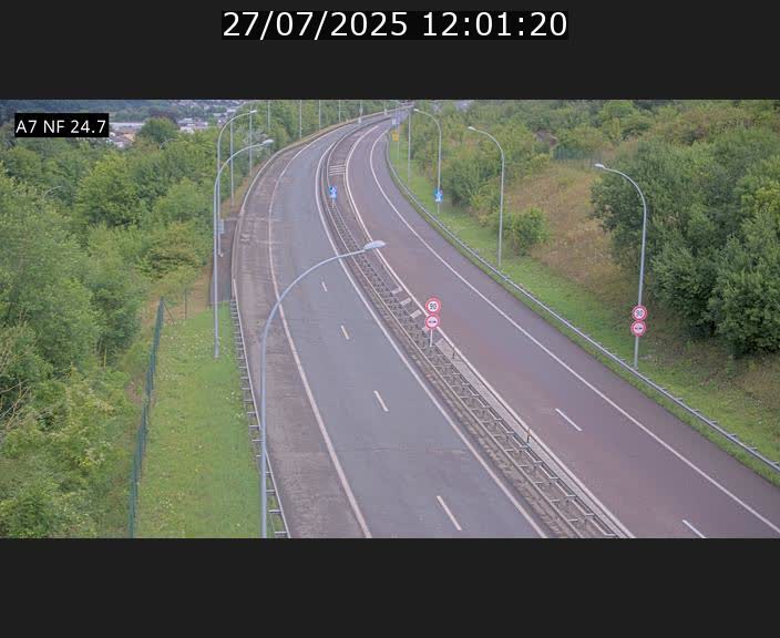 Caméra trafic Luxembourg - A7, Schieren direction Mersch