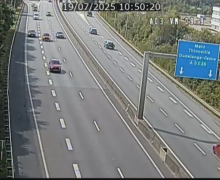 Webcam Autoroute à la Croix de Bettembourg - A3 - BK 9.9 - direction France