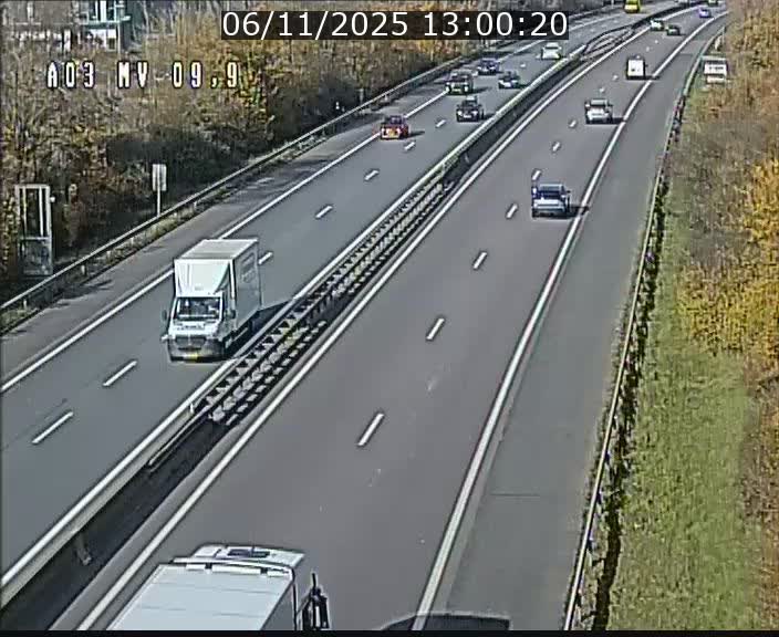 Webcam Autoroute à la Croix de Bettembourg - A3 - BK 9.9 - direction Luxembourg-Ville