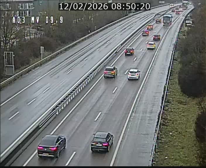 Webcam Autoroute à la Croix de Bettembourg - A3 - BK 9.9 - direction Luxembourg-Ville