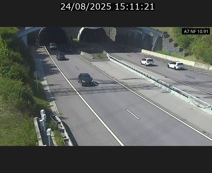 Caméra trafic Luxembourg - A7, Tunnel Gousselerbierg, entrée sud, direction Mersch