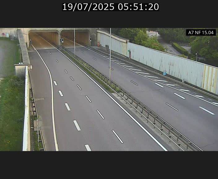 Caméra trafic Luxembourg - A7, Tunnel Mersch, entrée sud, direction Ettelbruck
