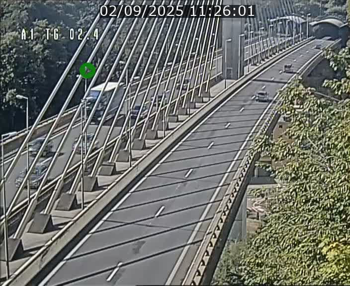 Traffic live webcam Luxembourg Sandweiler - A1 direction Luxembourg-ville - BK 2.4