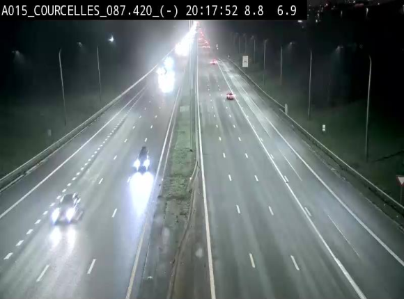 Webcam autoroute Belgique - Viesville - E42 direction Mons - BK 84.35