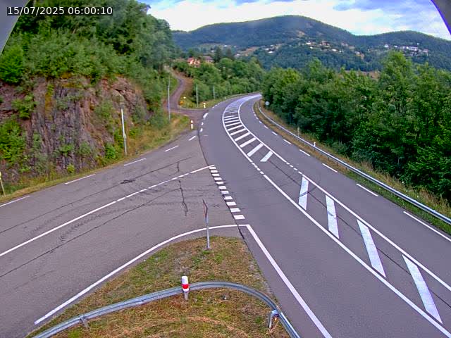 Caméra autoroute France - N66, col du Bussang direction Remiremont