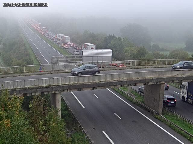 Caméra autoroute France - A31, Zoufftgen direction Luxembourg-ville, à la frontière entre la France et le Luxembourg