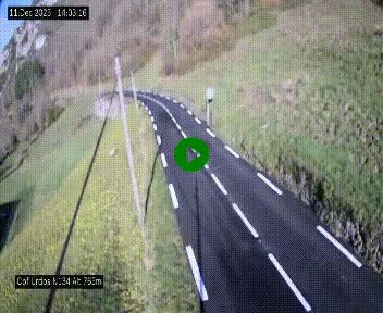 Webcam dans les Pyrénées Atlantique au niveau du col d'Urdos et du fort du Pourtalet sur la N134, en direction du Col et du tunnel du Somport, à 765 mètres d'altitude