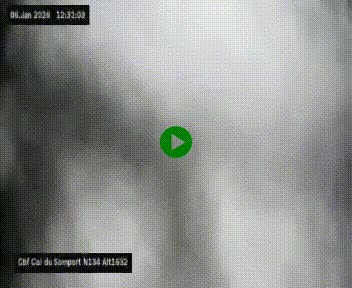 Webcam au col du Somport, côté français, sur la N134, dans les Pyrénées, en direction de l'Espagne, à 1632 mètres d'altitude