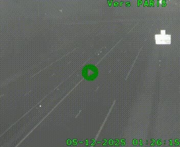 Caméra routière sur l'autoroute A20 au nord de Limoges, à la jonction avec la N520. Vue orientée vers Paris