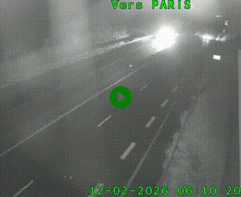 Caméra routière sur l'autoroute A20 à Saint-Hilaire-Bonneval, au sud de Limoges. Vue orientée vers Paris