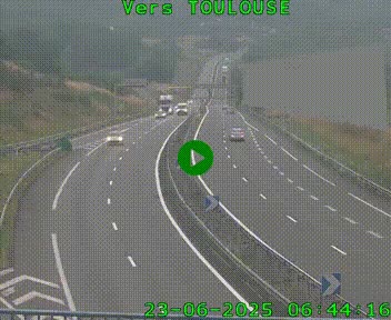 Caméra routière sur l'autoroute A20 à Noailles, en périphérie de Brive-la-Gaillarde. Vue orientée vers Toulouse