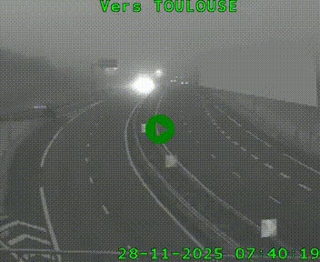 Caméra routière sur l'autoroute A20 à Noailles, en périphérie de Brive-la-Gaillarde. Vue orientée vers Toulouse