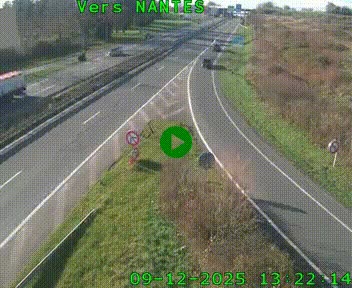 Webcam N147 au nord de Poitiers et à la jonction avec la A10