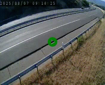 Caméra autoroutière France - A75, Engayresque, entre Millau et Séverac-le-Chateau, en direction de Montpellier