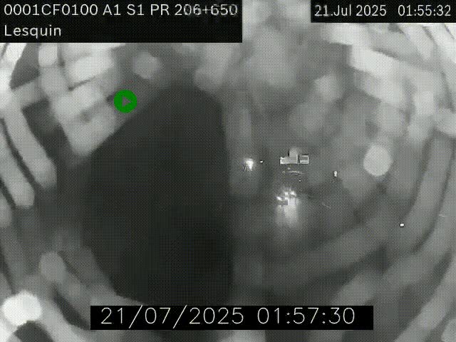 Webcam autoroute A1 à hauteur de Lesquin. Vue orientée vers Lille
