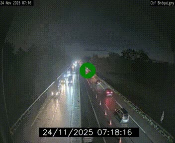 Webcam sur le périphérique de Rennes (N136) à hauteur du quartier Bréquigny, au sud de la ville