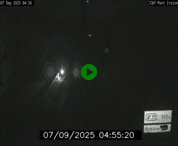 Webcam sur la N165 après le Pont de l'Iroise, à l'entrée de Brest