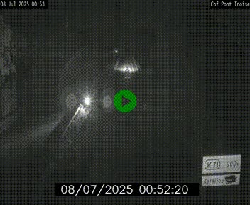 Webcam sur la N165 après le Pont de l'Iroise, à l'entrée de Brest