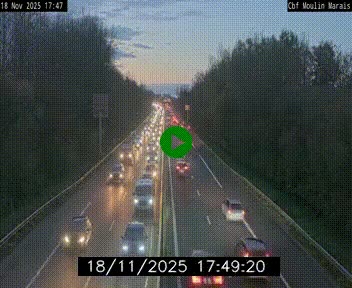 Webcam sur le périphérique de Nantes (N844) entre la Porte de Saint-Luce et la Porte d'Anjou, à l'est de la ville