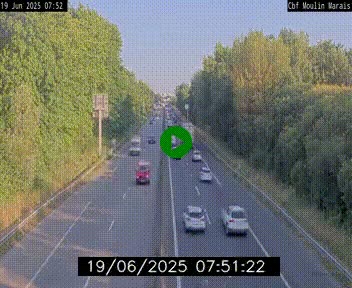 Webcam sur le périphérique de Nantes (N844) entre la Porte de Saint-Luce et la Porte d'Anjou, à l'est de la ville