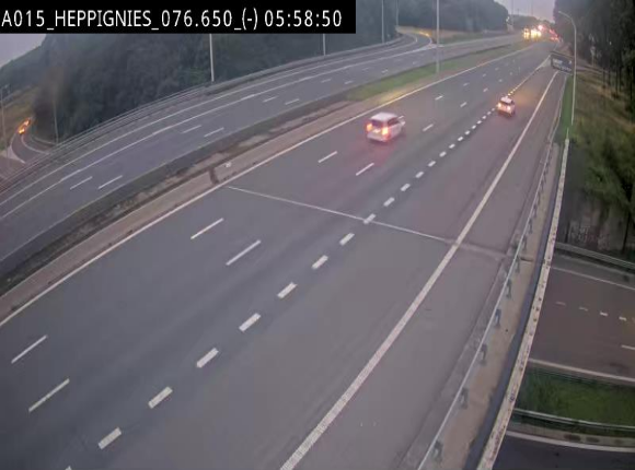 Webcam autoroute Belgique - Heppignies - E42 direction Namur - BK 76.4