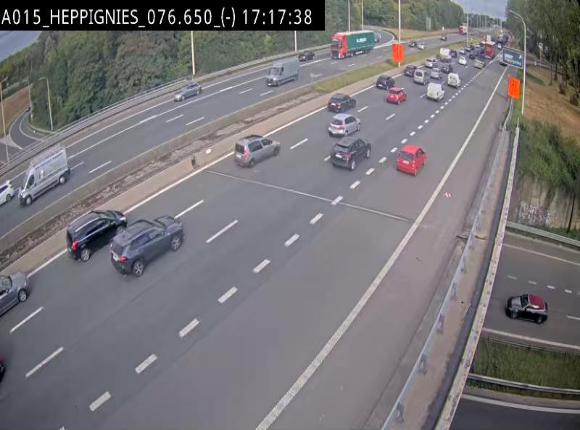 Webcam autoroute Belgique - Heppignies - E42 direction Namur - BK 76.4