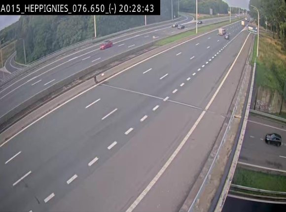 Webcam autoroute Belgique - Heppignies - E42 direction Namur - BK 76.4
