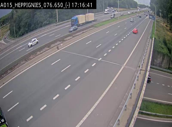 Webcam autoroute Belgique - Heppignies - E42 direction Namur - BK 76.4