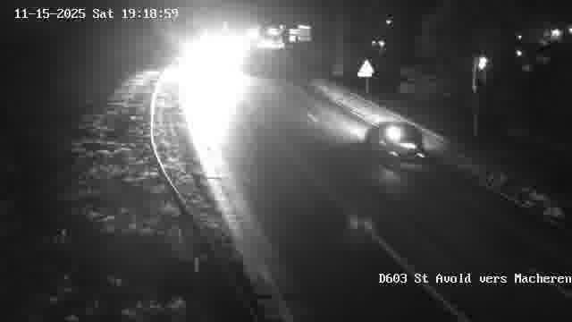 Webcam sur la D603 située à proximité de Saint-Avold. Vue orientée vers Macheren.